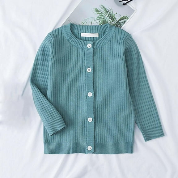 JIAYUE Sweater Unisex Long Sleeve Round Neck Striped Ribbed Knit Coat For Children 1 To 7 Years Old Cozy Casual Ensemble