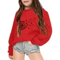 thumbnail image 1 of JIAYUE Sweatshirts For Girls Lovely Graphic Pattern Loose Fit Pullover Long Sleeve Top For Kids 3 14 Years Old Weekend Wear, 1 of 3