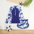 thumbnail image 1 of JIAYUE Swimsuit For Girls Set Floral Long Sleeve Bikini Zipper Collared Cover Up Patchwork Sunproof For Children Durable Beach Wear, 1 of 6