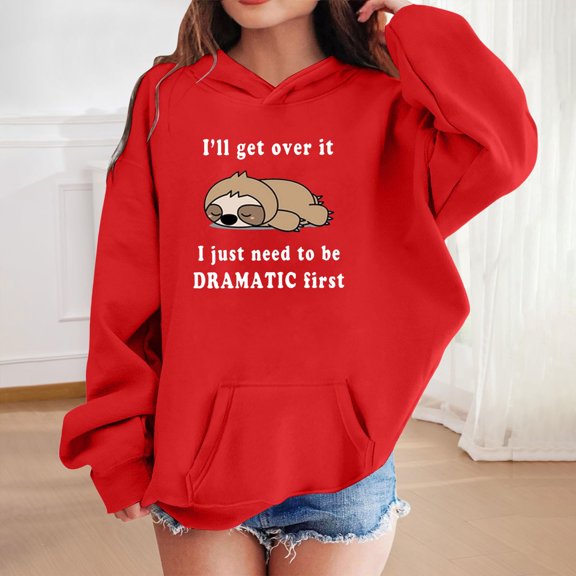 JIAYUE Tops For Boys Girls Hoodie Cartoon Print Long Sleeve Hooded with Front Pocket Pullover For Toddler Comfortable Sportswear