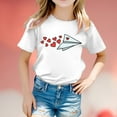 thumbnail image 1 of JIAYUE Tops For Kids Boys Girls Valentines Day Cartoon Print Short Sleeve Crew Neck Pull-On Lightweight T Shirt For Kids Casual Dailywear, 1 of 4