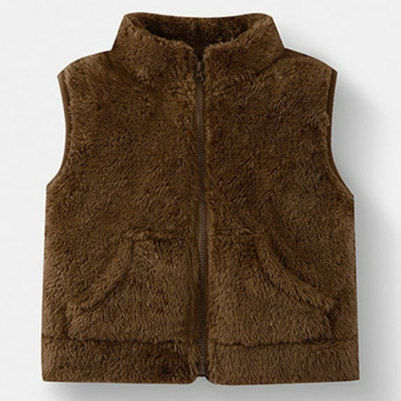 JIAYUE Vest Tops for Boys Girls Sleeveless Soft Warm Solid Color For Toddler Versatile Clothing