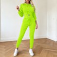 thumbnail image 1 of JIAYUE Women Set Corset‑Style Hooded Sweatshirt Elastic Drawstring Jogger Pants 2 Piece Outfit for Morning Walks, 1 of 4