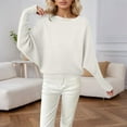 thumbnail image 1 of JIAYUE Women Sweaters Batwing Sleeve One Shoulder Solid Color Knit Pullover Oversized For Women Comfortable Seasonal Attire, 1 of 4