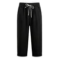 thumbnail image 1 of JIAYUE Women Sweatpants Solid Color Elastic Drawstring Waist Side Pockets Wide Leg Long Pants for Daily Casual Wear, 1 of 4
