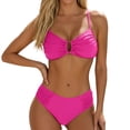 thumbnail image 1 of JIAYUE Women Swimsuit Sets V-Neck Solid Color Sleek Tankini With Cutouts Backless Spaghetti Strap Two Piece Bathing Hawaii Female Swimwear, 1 of 6