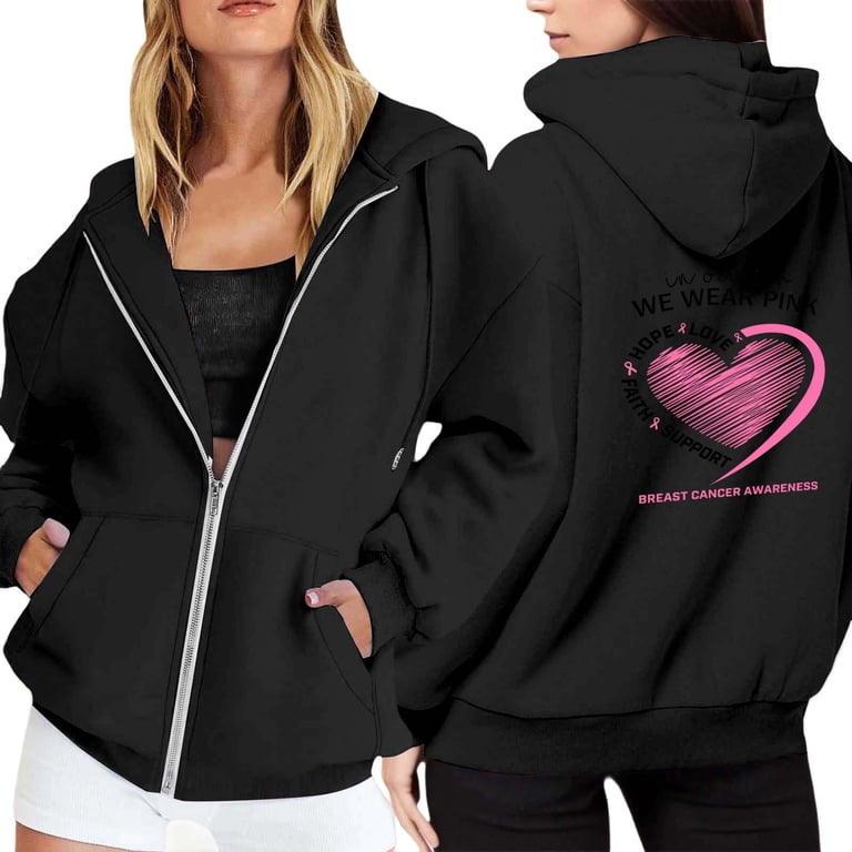 C*O様 LEONARD SPORT ブルゾン　フーディー ピンク 40 JIAYUE Women Zipâ€'Up Hoodie Soft Warm Thermal Back Cancer