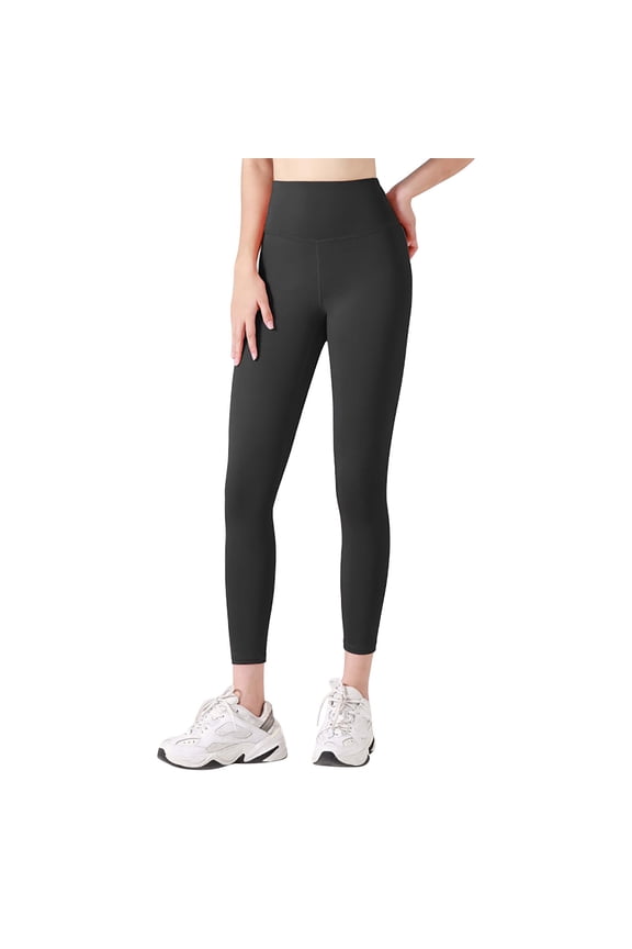 Women's Athletic Leggings Ankle Length Solid Color Slim-Leg Tight Fitness Running Bottoms Female High Waist Cozy Yoga Pants