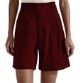 thumbnail image 1 of JIAYUE Women's Bermuda Shorts Buttons Solid Color Summer Elastic High Waisted Wide Leg Business Casual Dressy With Pockets Versatile Female Bottoms, 1 of 6