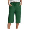 thumbnail image 1 of JIAYUE Women's Pants Calf Length Versatile Everyday Wear Comfortable Lightweight Trousers For Work Travel Stylish Bottoms For Women, 1 of 5