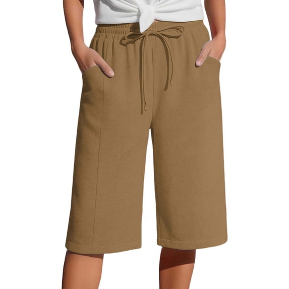 JIAYUE Women's Pants Solid Color Knee Length Fashion Straight Leg High Waist Sports Loose Stylish Female Sweatpants Solid Color