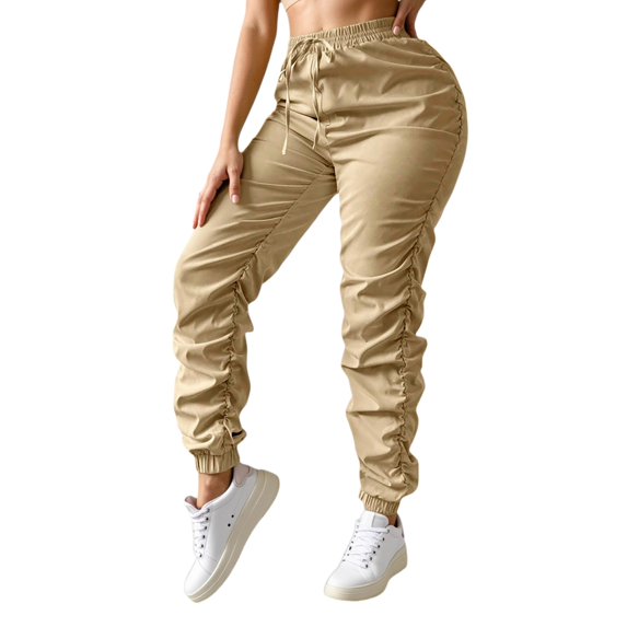 JIAYUE Women's Pants Solid Color Tapered With Lifting And High Waist Slim Fit Ankle Length For Everyday Wear Stylish For Women