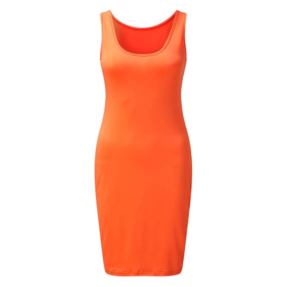 JIAYUE Women's Summer Dresses Mini Fashion Square Neck Sleeveless Bodycon Sleeveless Female Solid Color Club Party Casual Dress