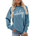 thumbnail image 1 of JIAYUE Women's Sweatshirt Autumn Winter Letter Print Crewneck Pullover Long Sleeve Hoodless Sweatshirts Casual Fashionable Soft Fleece Comfortable And Outdoor Play Wear, 1 of 4