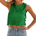 thumbnail image 1 of JIAYUE Women's Tank Tops Solid Color Sleeveless Casual Summer For Everyday Wear Comfortable Round Neck Design With Stylish Tie Detail Suitable For Vacation Classic Female Vest, 1 of 6