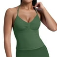 thumbnail image 1 of JIAYUE Women's Tank Tops Solid Color Sleeveless V-Neck High Elastic Seamless Sports Built In Bra Fitness Sports Yoga Leisure Female Vest, 1 of 5