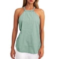 thumbnail image 1 of JIAYUE Women's Tank Tops Stylish Halter Neck Solid Color Basic Sleeveless Comfortable Versatile Loose Fit Female Casual Vest, 1 of 5