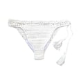 thumbnail image 1 of JIAYUE Womens Bohemian Swimwear Ladies Summer Hollow Crochet Bikini Briefs Solid Color Side Tie Bathing Suit Lined Knitted Beach Swim Bottoms, 1 of 3