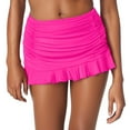 thumbnail image 1 of JIAYUE Womens High Waist Swimwear Retro Basic Full Coverage Bikini Skirt Ruffle Trim Pleated Solid Color Bathing Suit Summer Beach Swim Bottoms, 1 of 5