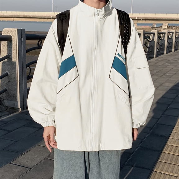 JIAYUE Womens Jacket Outerwear Coat Solid Color Long Sleeve Relaxed Fit Zipper Windbreaker Collared For Ladies Elegant Tops