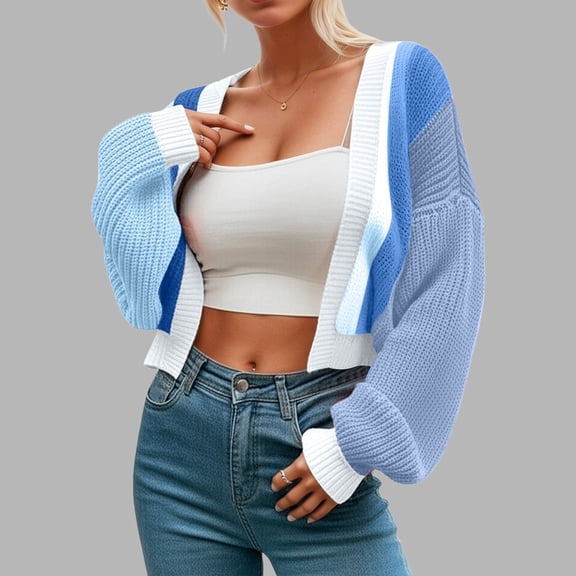 JIAYUE Womens Outerwear Jacket Solid Color Long Sleeve Relaxed Fit Pull-On Sport Knitted Sweater Cardigan For Stylish Dailywear