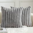 thumbnail image 1 of JIAYUEZHAO Faux Fur Pillow Covers, 18x18 - Decorative, Soft, Fluffy, 2 Count, 1 of 6
