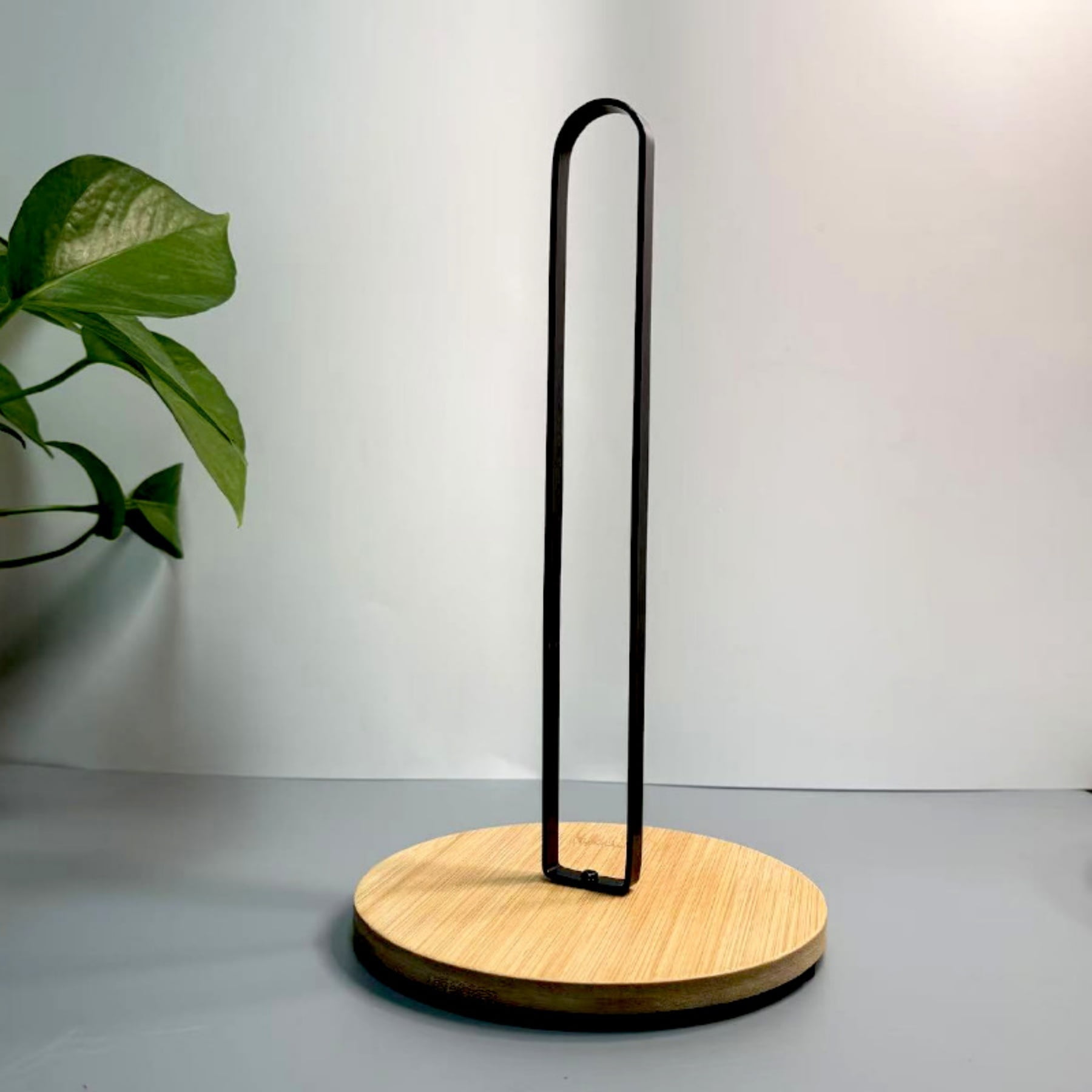 JIAYUEZHAO Wooden Paper Towel Holder Countertop,Kitchen-Towel-Holder FreeStanding with Non-Slip Base for Bathroom，kitchen，1Pack