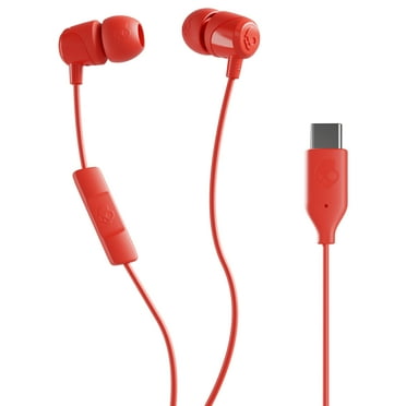 Skullcandy Jib XT In-ear Earbuds with Microphone, USBC, Plasma Red