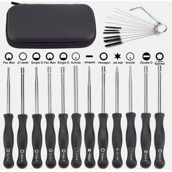 Canming 12-Piece Multi-Function Adjustment Tool Set with Portable Case Professional Repair Keys Kit