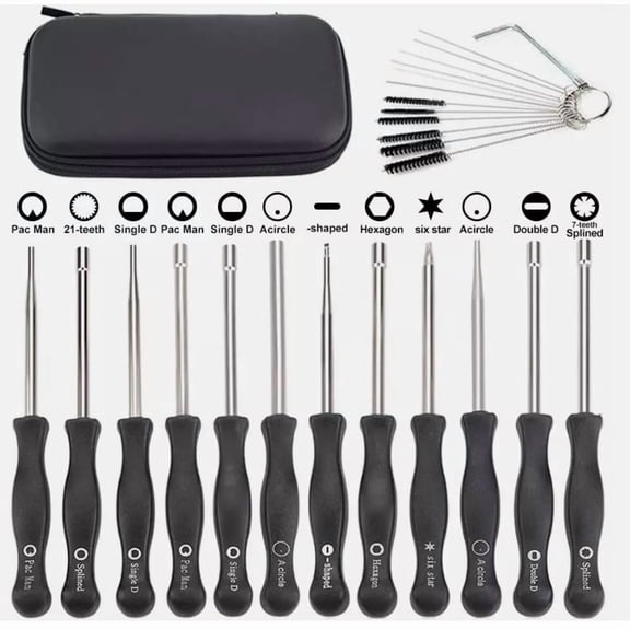 JICHANG 12-Piece Multi-Function Adjustment Tool Set with Portable Case Professional Repair Keys Kit