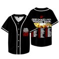 thumbnail image 1 of JID God Does Like Paradise Tour Merch Baseball Jacket Tee Women Men V-neck Short Sleeve T-shirts, 1 of 6