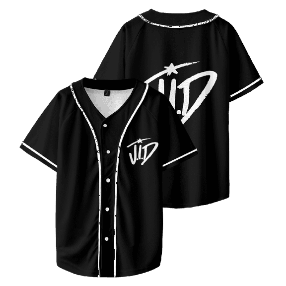 JID Logo Mens Jersey Button Down Shirts Short Sleeve Hip Hop Sports Uniforms