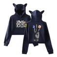 thumbnail image 1 of JID Merch Cat Cropped Hoodies THREE LETTERS RANSOM Logo nisex long sleeves Sweet Streetwear, 1 of 4