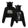 thumbnail image 1 of JID Merch Cat Cropped Hoodies THREE LETTERS RANSOM Logo nisex long sleeves Sweet Streetwear, 1 of 3
