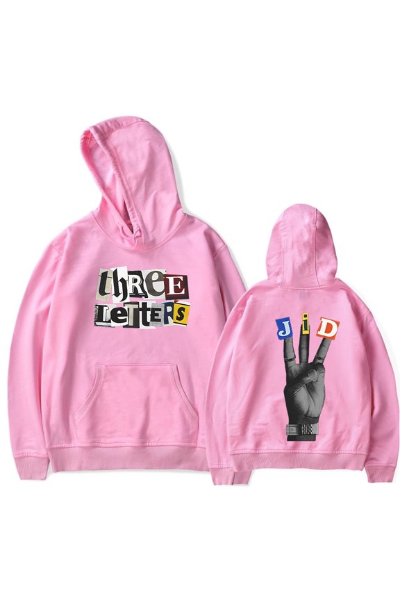 JID Merch "Grape Silhouette" Unisex Cotton-Blend Long Sleeve Casual Streetwear Pullover Hoodie