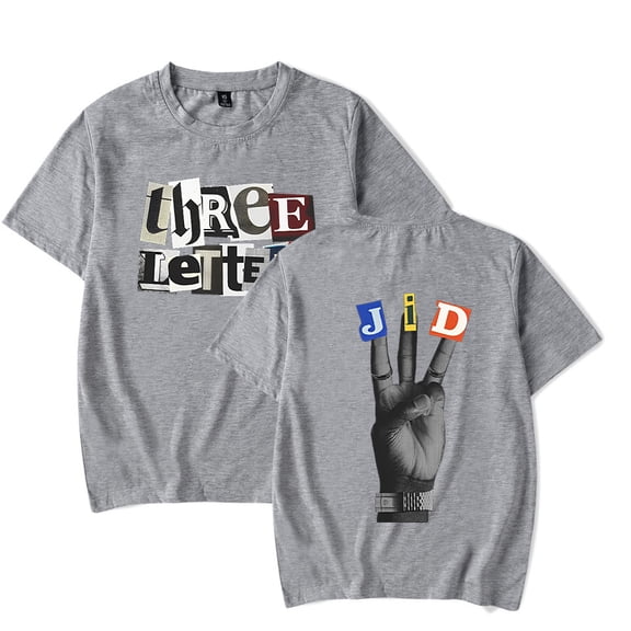 JID Merch THREE LETTERS RANSOM TEE Women Men Fashion Clothes Trend Casual Short Sleeve Top