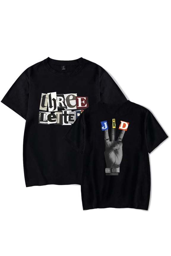JID Merch Three Letters Ransom T-Shirt Men/Women Streetwear T-Shirt Shirt Short Sleeve