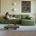 thumbnail image 1 of JIE LISHUN 108" Cloud Sectional Couch with L-Shape Chaise,Modern Modular Sofa with Deep Seat, Upholstered Couches for Living Room Bedroom,No Assembly Required,Green, 1 of 5