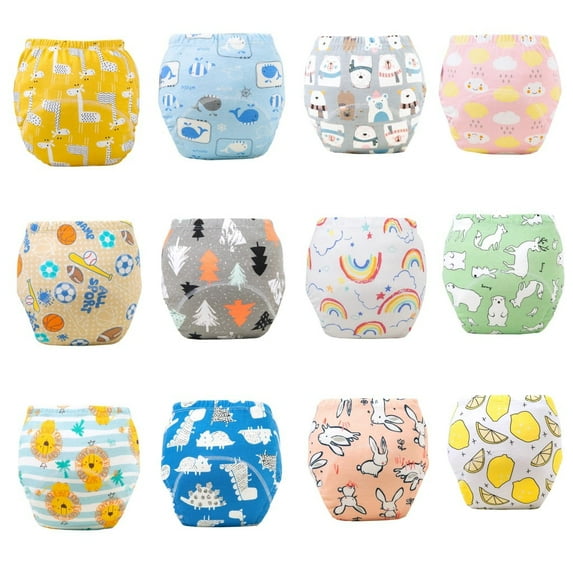 JIEBIAN 4 Packs Baby Boys Girls Cotton Training Pants Padded Underwear Toddler Ultra-Soft Panties Undies Briefs 6M-2T