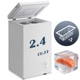 thumbnail image 1 of JIEJIA Compact Freezer 2.4 cu ft Environmental Chest Freezer, Mini Freezer with 7 Gear Adjustable Temperature, Removable Storage Basket, Energy Saving, White, 1 of 8