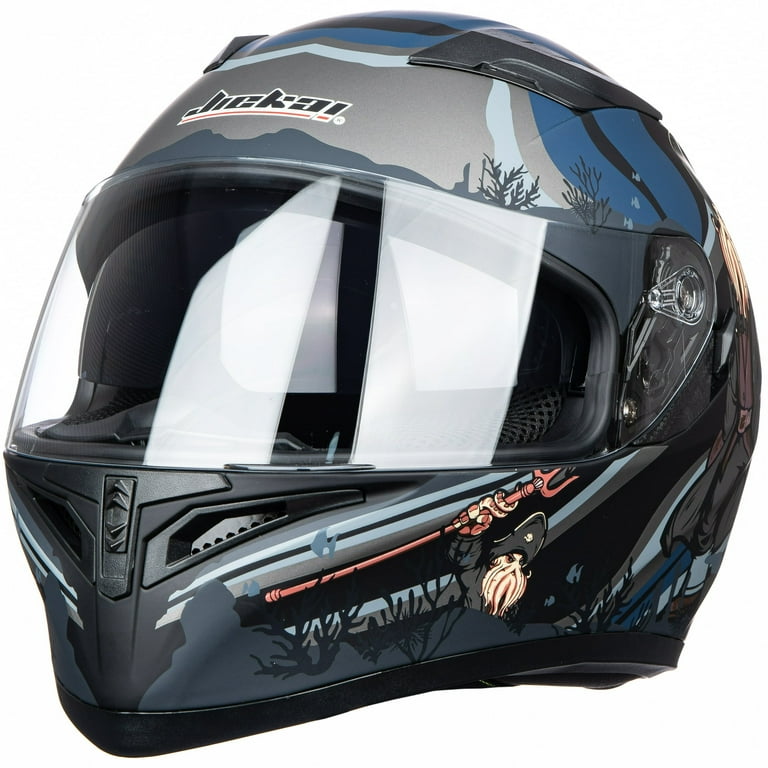 JIEKAI Motorcycle Full Face Helmet DOT Approved Dual Visor Modular