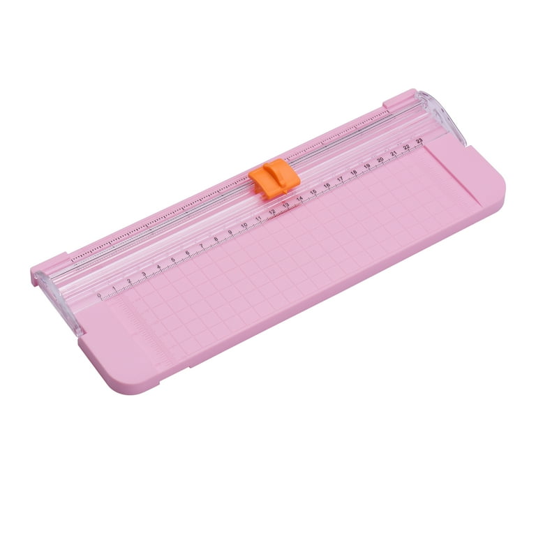 Jielisi A5 Portable Paper Trimmer Paper Cutter Cutting Machine 9 inch Cutting Length for Craft Paper Card Photo Laminated Paper Scrapbook, Pink