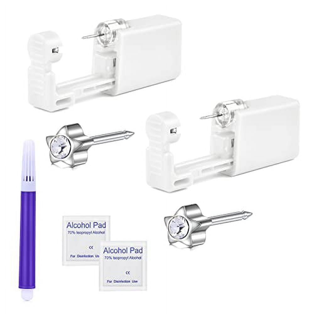 JIESIBAO Ear Piercing Gun Kit,Self Ear Piercing Kit Disposable Self Ear