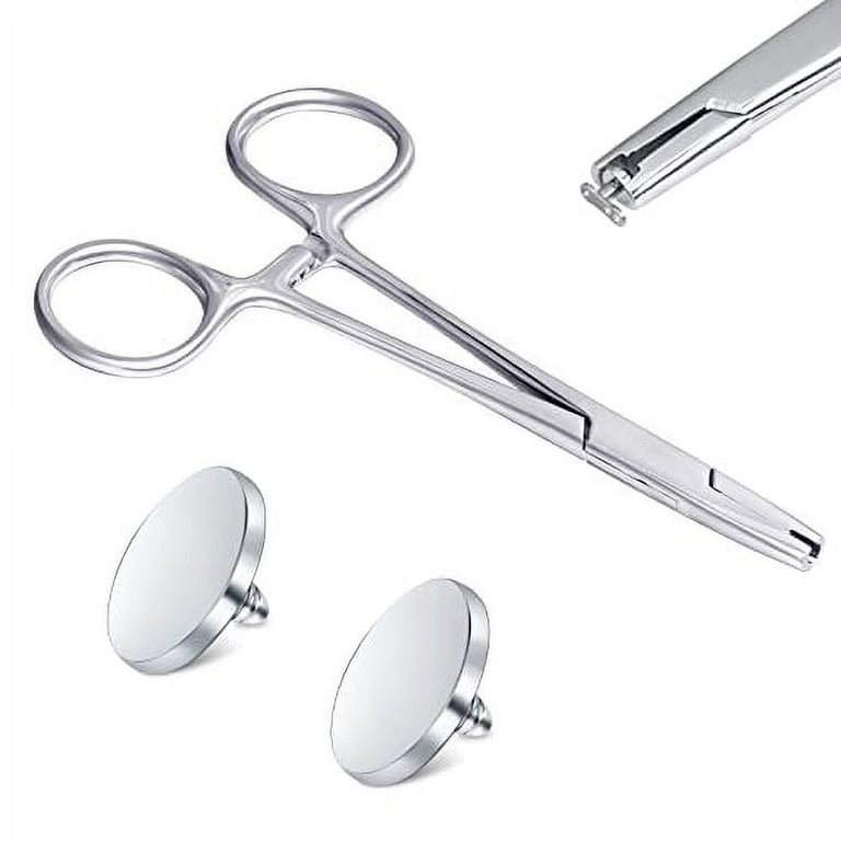 JIESIBAO Piercing Ball Removal Tool,5mm Jaw Stainless Steel Piercing  Holding Tools Ball Unscrew and Screw Dermal Anchor Forceps for Dermal Tops  Pliers