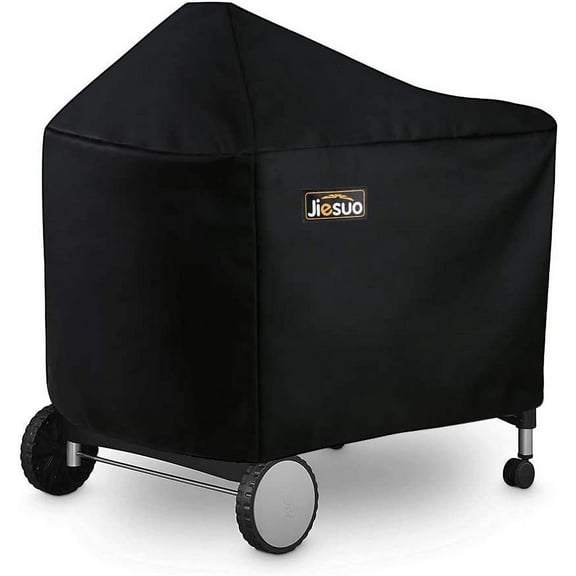 JIESUO Grill Cover for Weber Performer Deluxe Charcoal, 22 Inch BBQ Grill Cover, Heavy Duty Waterproof Grill Cover for Weber Performer Charcoal