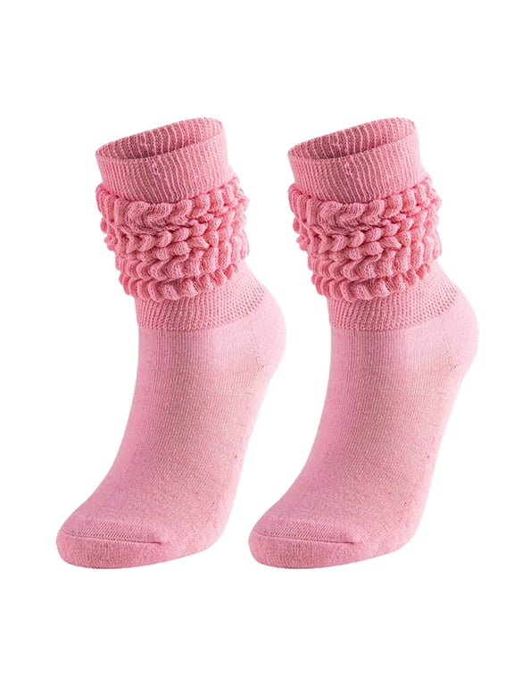 Medium High Tube Bubble Socks sockfun Slouch Socks Scrunch Socks for Women GirlsBoot Socks Cotton Scrunchie Socks Size 8 13 Fashionable and Versatile Socks Men and Women Socks