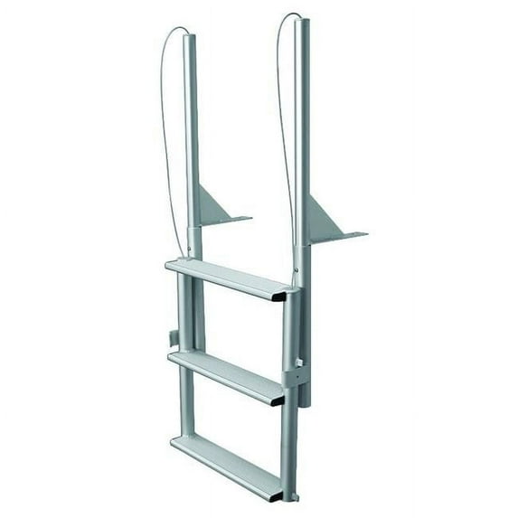 JIF MARINE EFL3-W 3-Wide Step Floating Dock Lift Ladder Anodized Aluminum