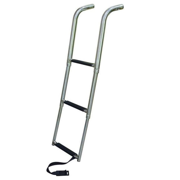 JIF Marine 3-Step Stainless 316 Telescoping Drop Ladder Under Platform Boat - Dock Table
