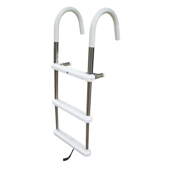 JIF Marine EPV3 3 Step Telescoping Gunwale Hook Ladder