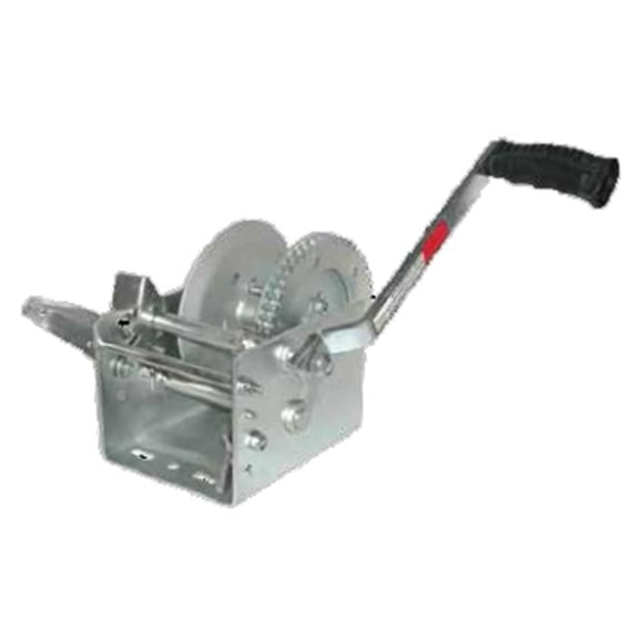 JIF Marine W2000DS 2000 lbs Trailer Winch Solid Dual Gear Drive Strap